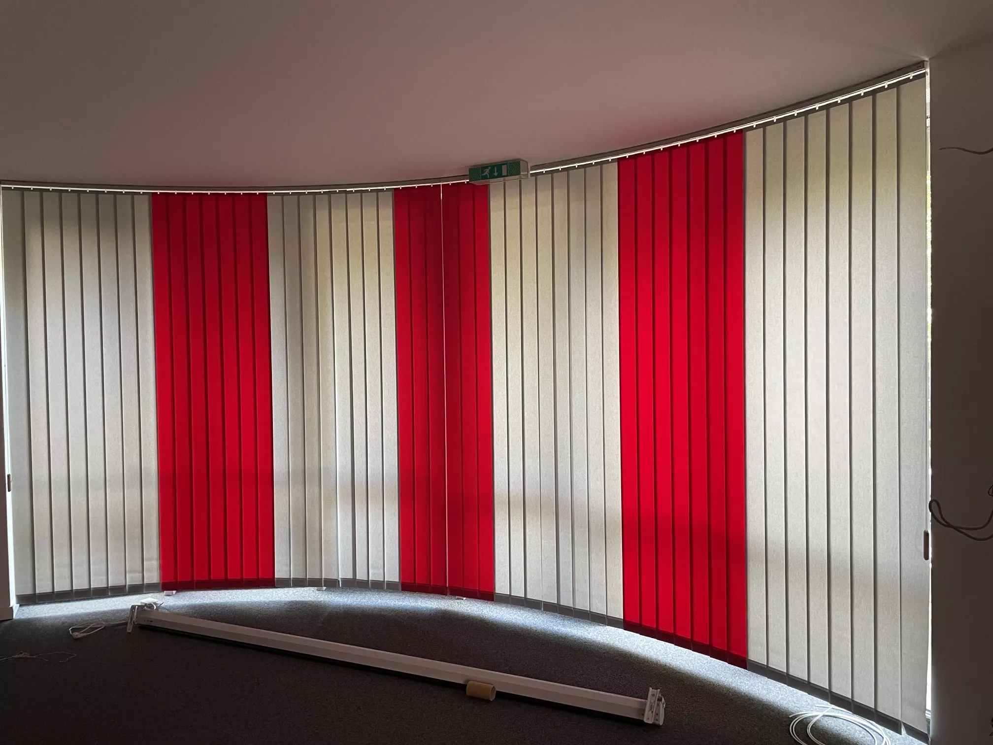 Lamellen Vorhang mit Farbe